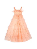 Little Girl's & Girl's Tulle Ruffle Dress