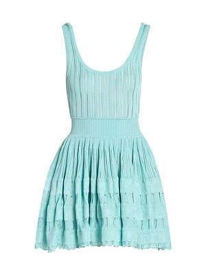 Pleated Crinoline Minidress