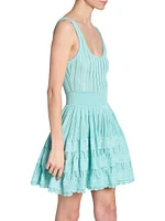 Pleated Crinoline Minidress