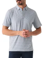 Movement Pinstriped Cotton-Blend Polo Shirt