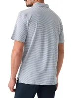 Movement Pinstriped Cotton-Blend Polo Shirt