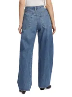 Brynn Drawstring Wide-Leg Jeans