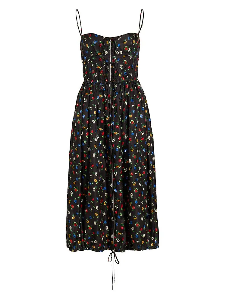 Ditsy Floral Midi-Dress