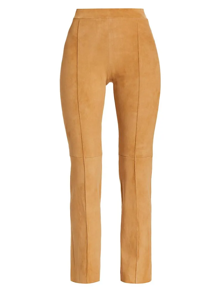 Suede Stovepipe Pants