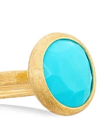 Jaipur Color 18K Yellow Gold & Turquoise Ring