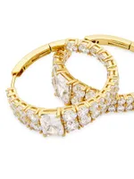 Mesmerize 18K Gold-Plated & Cubic Zirconia Hoop Earrings