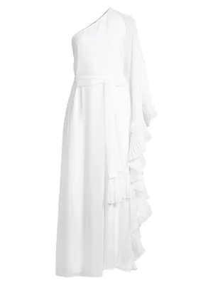 Laura One-Shoulder Ruffled Maxi Dress
