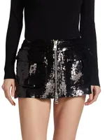 The Sterling Sequined Cargo Miniskirt