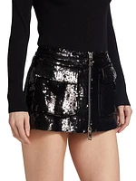 The Sterling Sequined Cargo Miniskirt