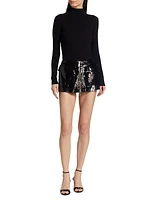 The Sterling Sequined Cargo Miniskirt