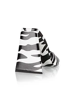 Devon 115MM Zebra-Print Leather Mules