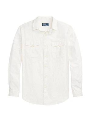 Chino Button-Front Shirt