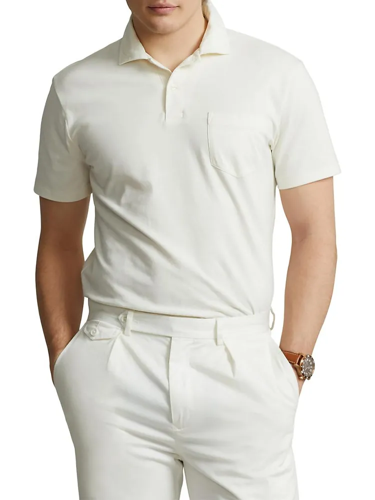 Patch Pocket Jersey Polo Shirt