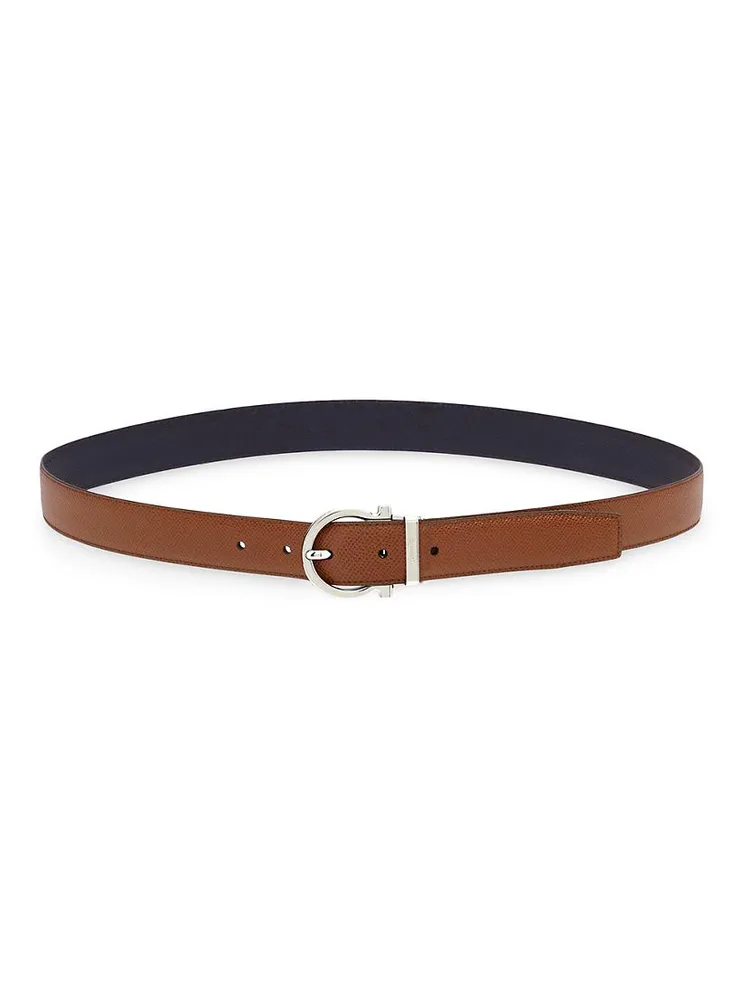 Gancio Cut-to-Size Reversible Leather Belt