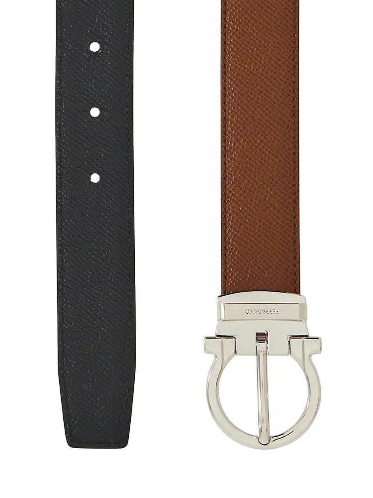 Gancio Cut-to-Size Reversible Leather Belt