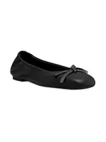 Bow Leather Ballet Flats