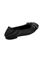 Bow Leather Ballet Flats