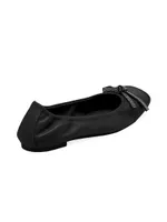 Bow Leather Ballet Flats