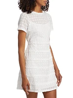 Mini Natalie Eyelet-Embroidered Minidress