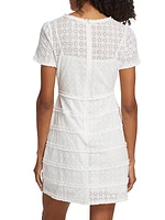 Mini Natalie Eyelet-Embroidered Minidress