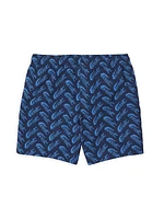 Boy's Logo Print Swim Shorts