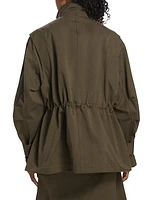 Utility Faille Oversized Cargo Jacket