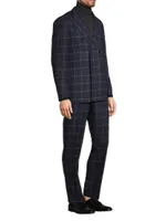 Capri Plaid Wool Double-Breasted Suit