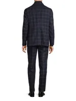 Capri Plaid Wool Double-Breasted Suit