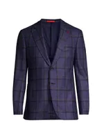 Capri Plaid Wool Two-Button Sport Coat