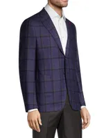 Capri Plaid Wool Two-Button Sport Coat