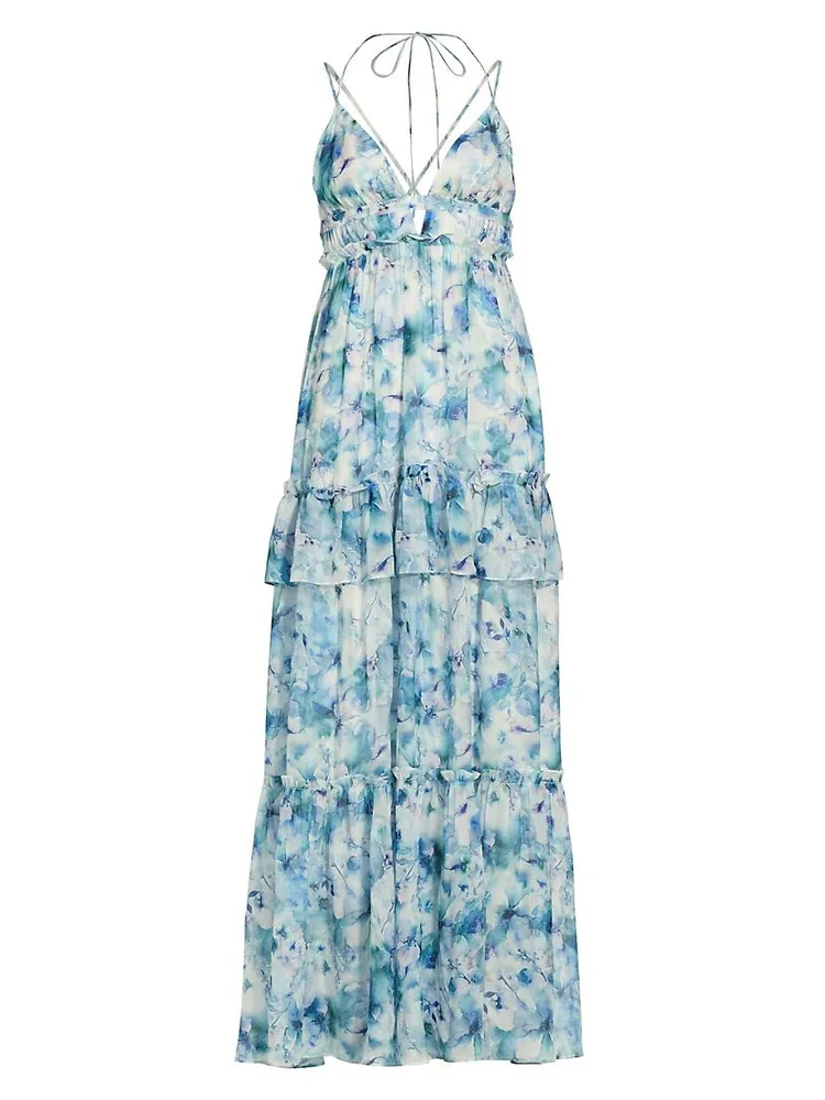 Doris Silk Floral Maxi Dress