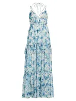 Doris Silk Floral Maxi Dress