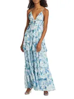 Doris Silk Floral Maxi Dress