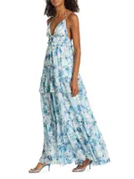 Doris Silk Floral Maxi Dress