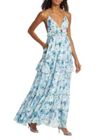 Doris Silk Floral Maxi Dress