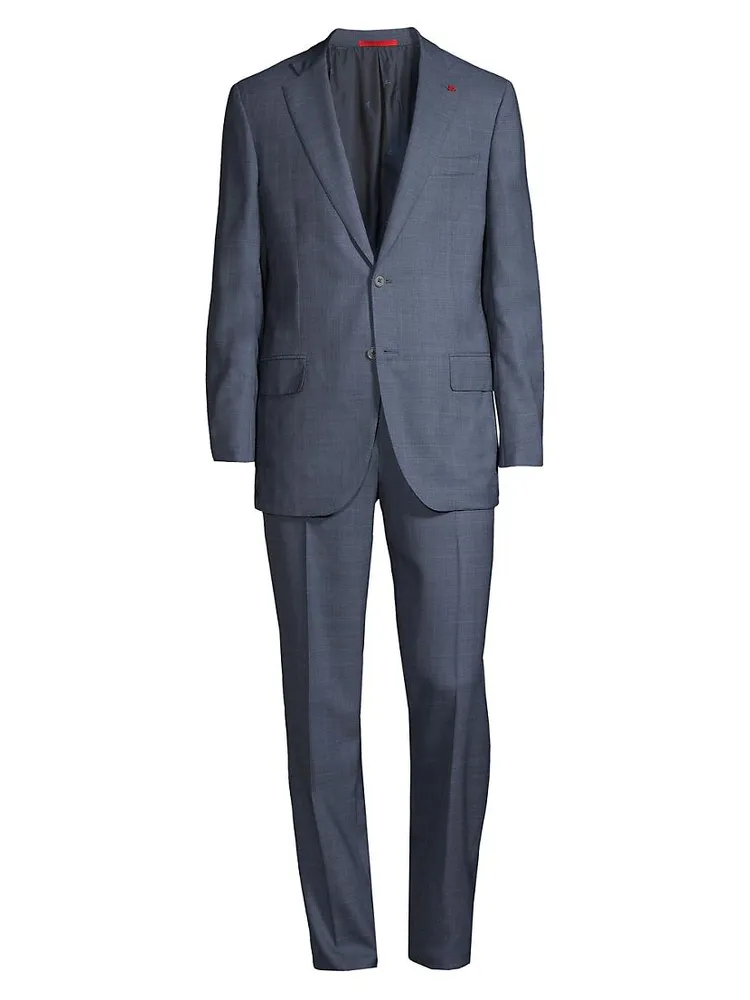 Sanita Plaid Wool Single-Breasted Suit