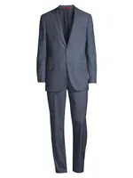 Sanita Plaid Wool Single-Breasted Suit