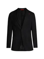 Suede Two-Button Blazer