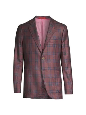 Capri Plaid Silk-Cashmere Sport Coat