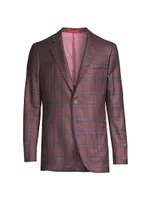 Capri Plaid Silk-Cashmere Sport Coat