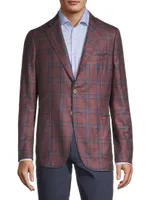 Capri Plaid Silk-Cashmere Sport Coat