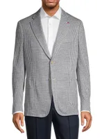 Capri Houndstooth Wool & Silk-Blend Two-Button Sport Coat