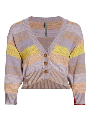 Kirstie Striped Cropped Cardigan