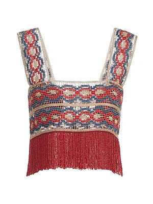 Poulin Fringe Top