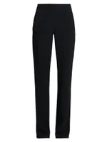 Silk Slim-Leg Pants