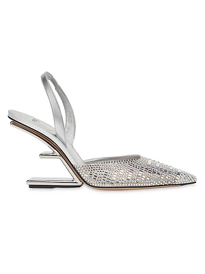 Fendi First 95MM Crystal-Embelllished Pumps