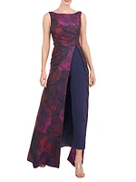 Indira Jacquard Walk Thru Jumpsuit