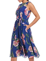 Ali Belted Floral Midi-Dress