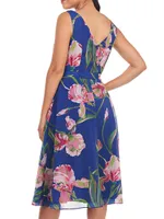 Ali Belted Floral Midi-Dress