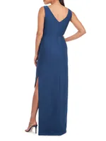 Felix Draped Column Gown